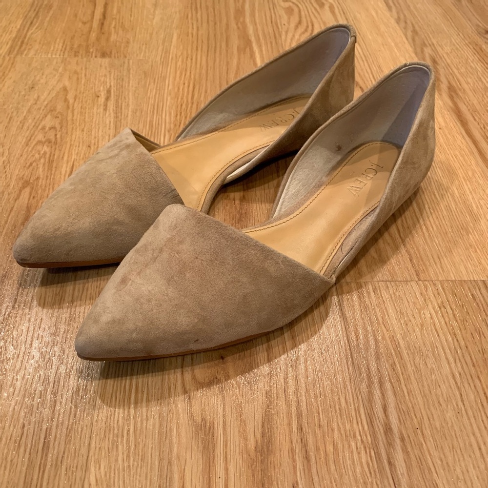J.Crew Zoe Suede D’Orsay Flats in tan (size 7.5) - Picture 3 of 8